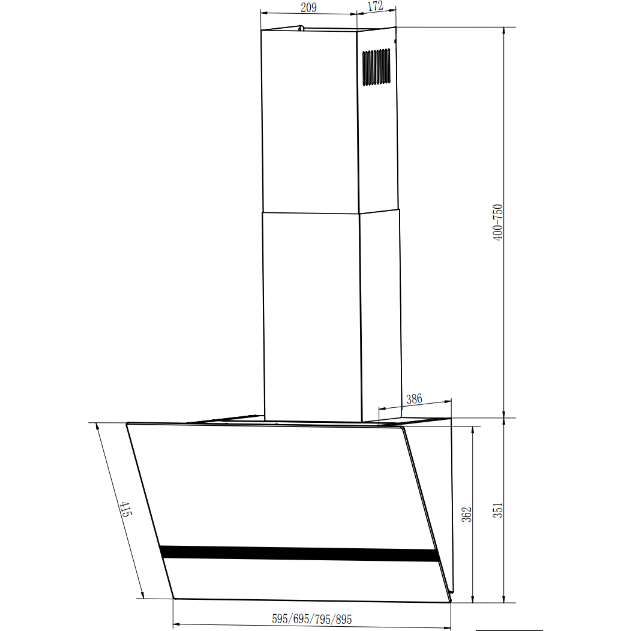Вытяжка Elikor RISE BK 50 - 243073 - фото 3