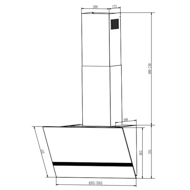 Вытяжка Elikor RISE BK 60 - 243074 - фото 2
