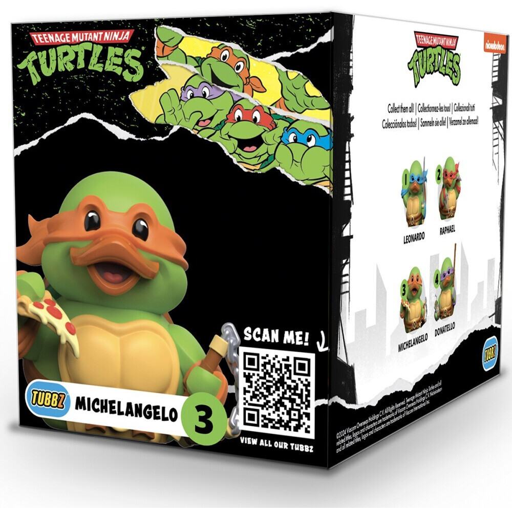 Фигурка-утка Numskull TUBBZ Teenage Mutant Ninja Turtles Michelangelo (Boxed Edition) - NS4736 - фото 2