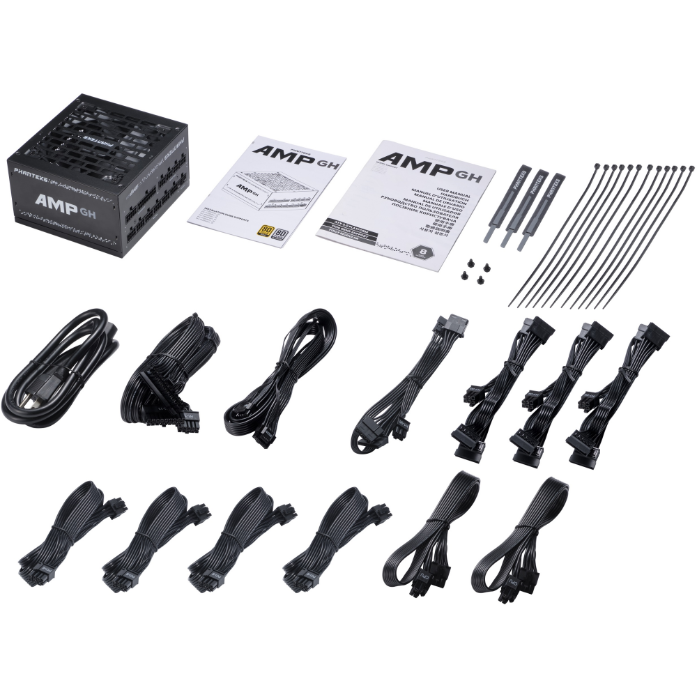 Блок питания 1000W Phanteks AMP GH Black (PH-P1000GH_BK01) - фото 7