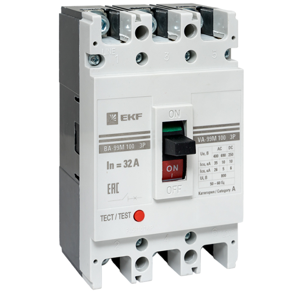 Автоматический выключатель EKF mccb99-100-32m