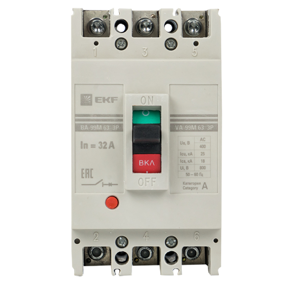 Автоматический выключатель EKF mccb99-63-32m - фото 2