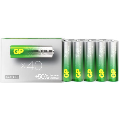 Батарейка GP Super G-Tech (AA, 40 шт.)