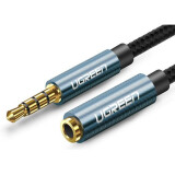 Кабель удлинительный 3.5 Jack (M) - 3.5 Jack (F), 1.5м, UGREEN AV118 Blue/Black (40674)
