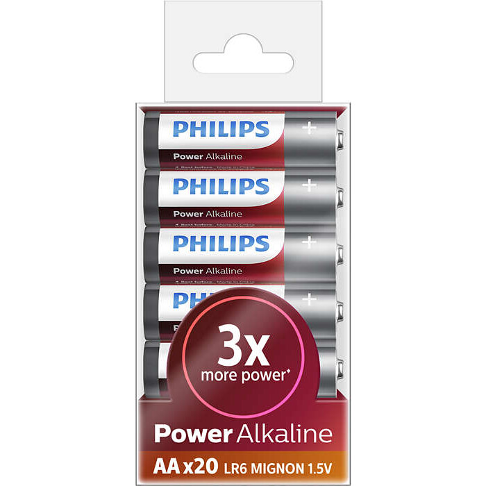 Батарейка Philips Power Alkaline (AA, 20 шт.)