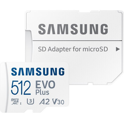 Карта памяти 512GB MicroSD Samsung EVO Plus + SD адаптер (MB-MC512SA)