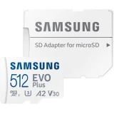 Карта памяти 512Gb MicroSD Samsung EVO Plus + SD адаптер (MB-MC512SA)