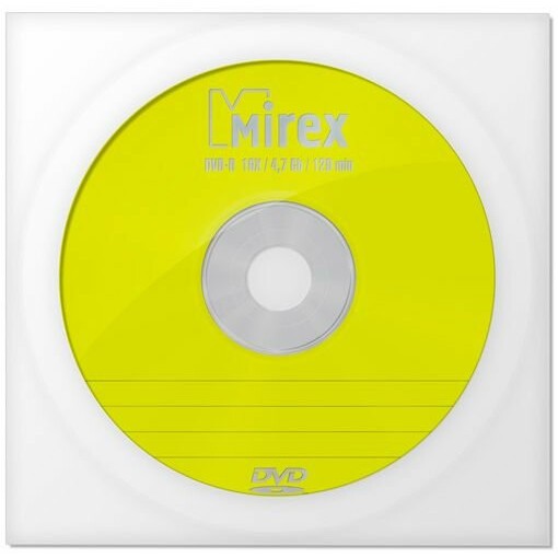 Диск DVD-R Mirex 4.7Gb 16x Paper Cover (1шт) (205111)