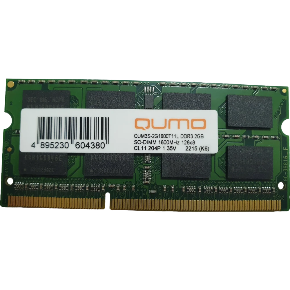 Оперативная память 2Gb DDR-III 1600MHz QUMO SO-DIMM (QUM3S-2G1600T11L)