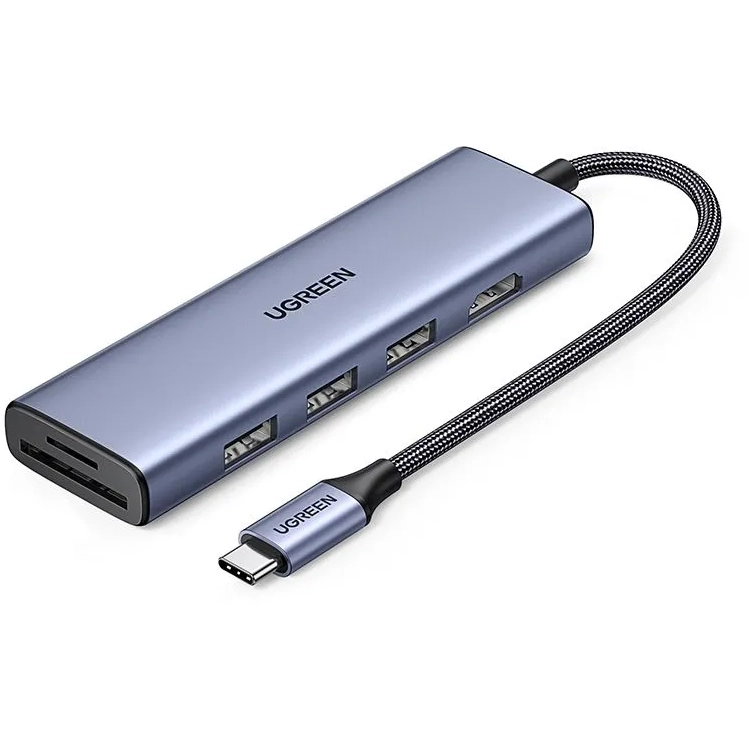 Док-станция UGREEN Revodok 6-in-1 USB-C to HDMI Adapter Grey (CM511)