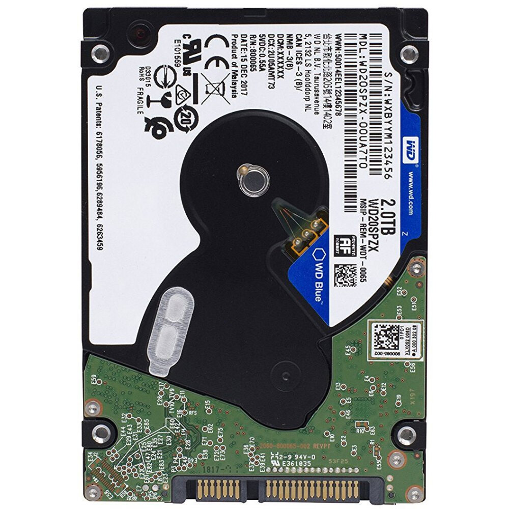Жёсткий диск 2TB SATA-III WD Blue (WD20SPZX)