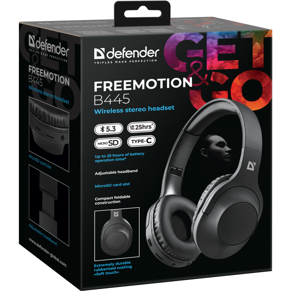 Гарнитура Defender FreeMotion B445 Black - 63445 - фото 10