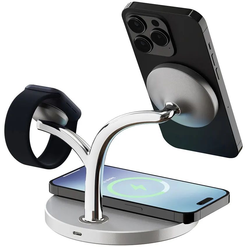 Беспроводное зарядное устройство Lyambda LWI12 White - фото 4