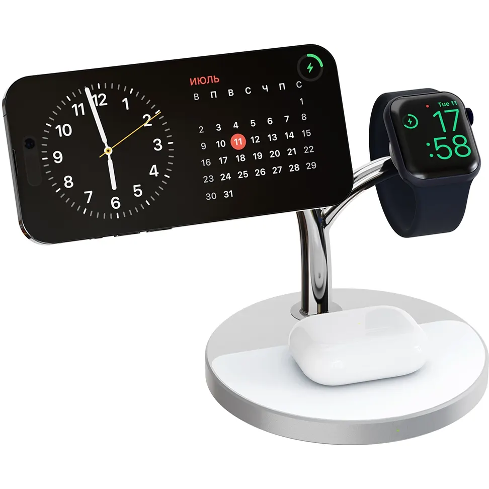 Беспроводное зарядное устройство Lyambda LWI12 White - фото 5