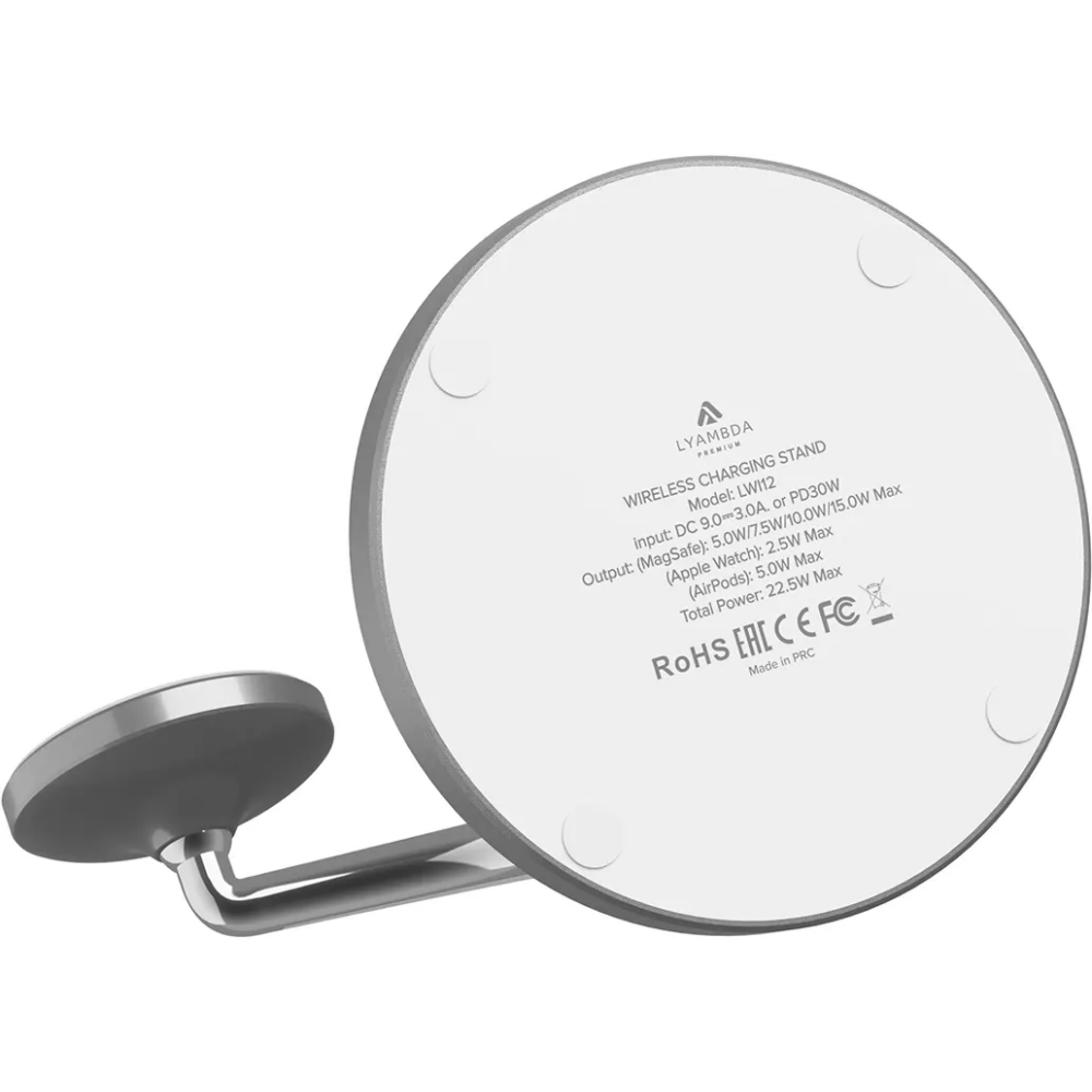 Беспроводное зарядное устройство Lyambda LWI12 White - фото 6