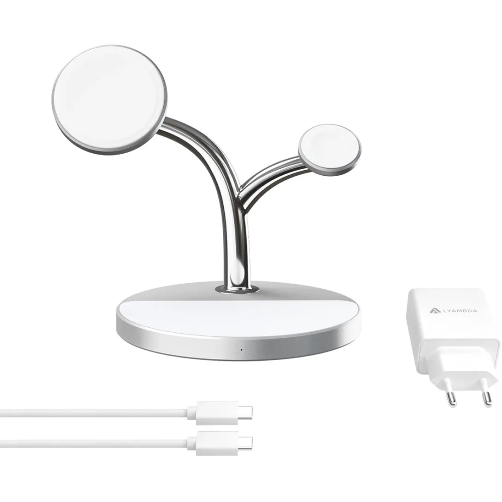 Беспроводное зарядное устройство Lyambda LWI12 White - фото 8