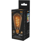 Филаментная лампочка Gauss Filament ST64 Golden 2400K (6 Вт, E27),  10шт. (157802006)