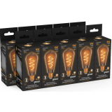 Филаментная лампочка Gauss Filament ST64 Golden 2400K (6 Вт, E27),  10шт. (157802006)