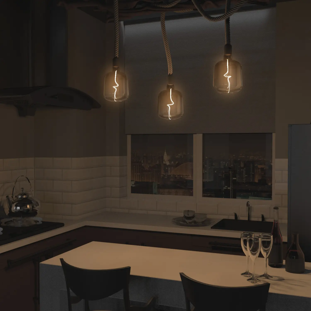 Филаментная лампочка Gauss Filament V140 Golden 1800K (5 Вт, E27) - 1008802105 - фото 6