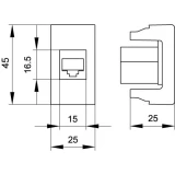 Розетка RJ-45 DKC Viva 45048