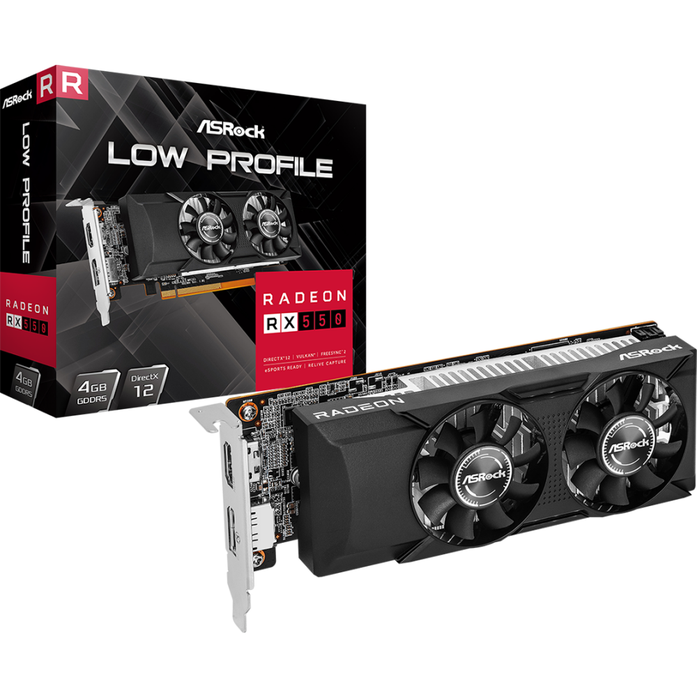 Видеокарта AMD Radeon RX 550 ASRock Low Profile 4Gb (RX550 LP 4G) - фото 5