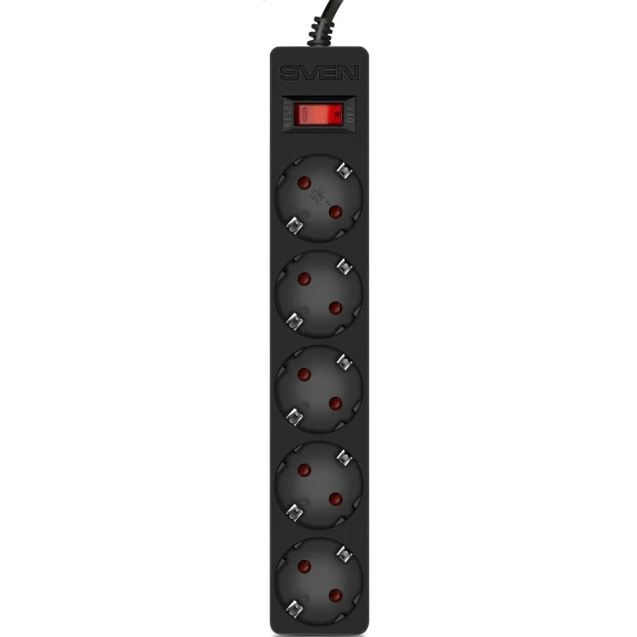 Сетевой фильтр Sven SF-05E Black 5м - SV-021573 - фото 2