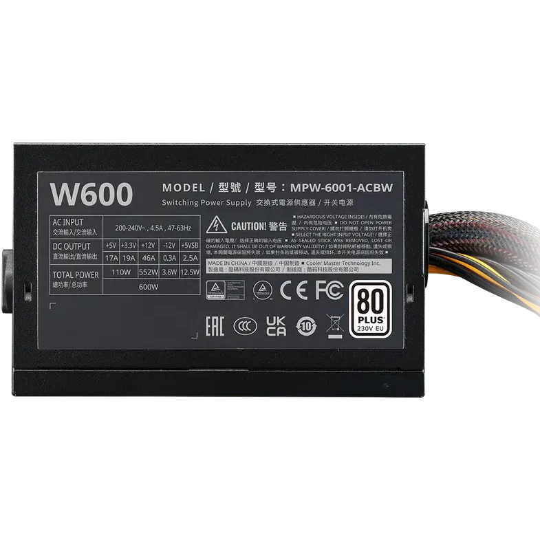 Блок питания 600W Cooler Master Elite NEX W600 (MPW-6001-ACBW-BEU) - фото 4