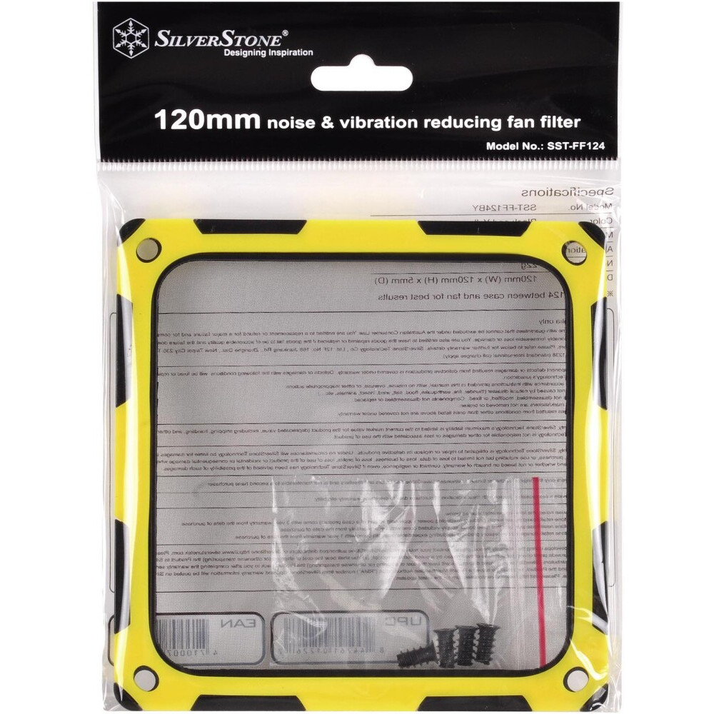 Пылевой фильтр Silverstone FF124BY Black/Yellow - SST-FF124BY - фото 6