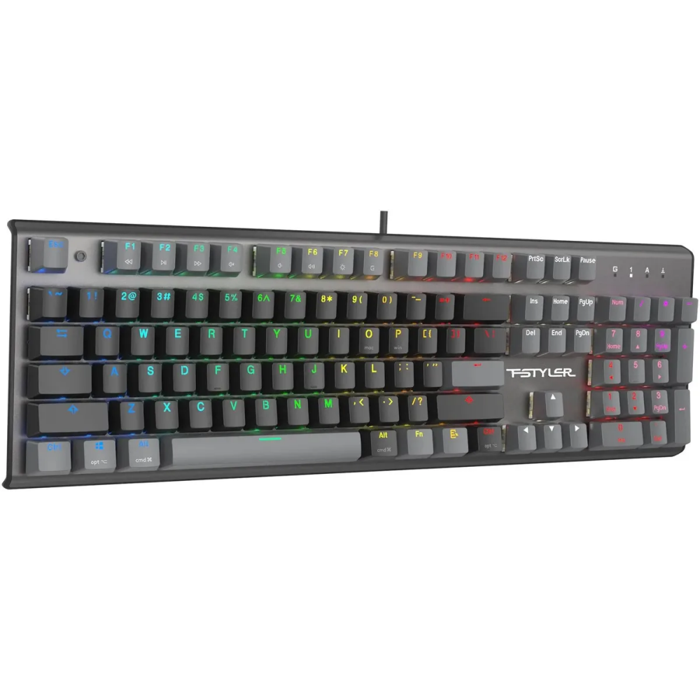 Клавиатура A4Tech Fstyler FS100 Neon Stone Black - фото 3