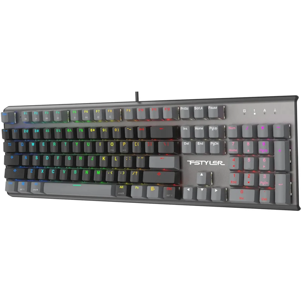 Клавиатура A4Tech Fstyler FS100 Neon Stone Black - фото 4