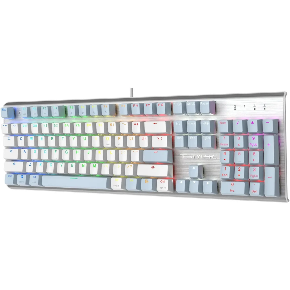 Клавиатура A4Tech Fstyler FS100 Neon Icy Blue - фото 4