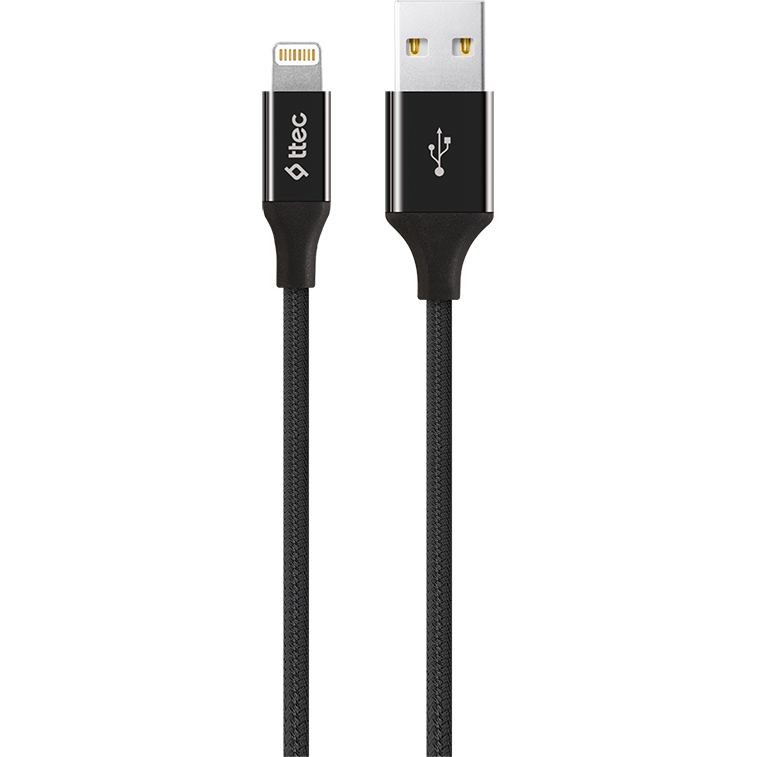 Кабель USB - Lightning, 1.2м, ttec 2DK16 Black