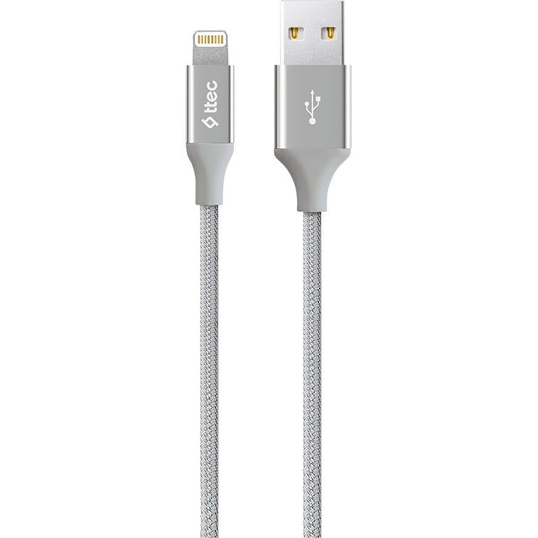 Кабель USB - Lightning, 1.2м, ttec 2DK16 Silver