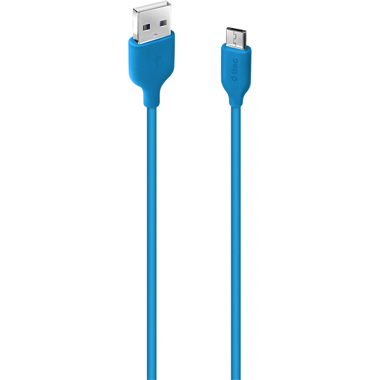 Кабель USB A (M) - microUSB B (M), 1.2м, ttec 2DK7530 Blue - фото 2