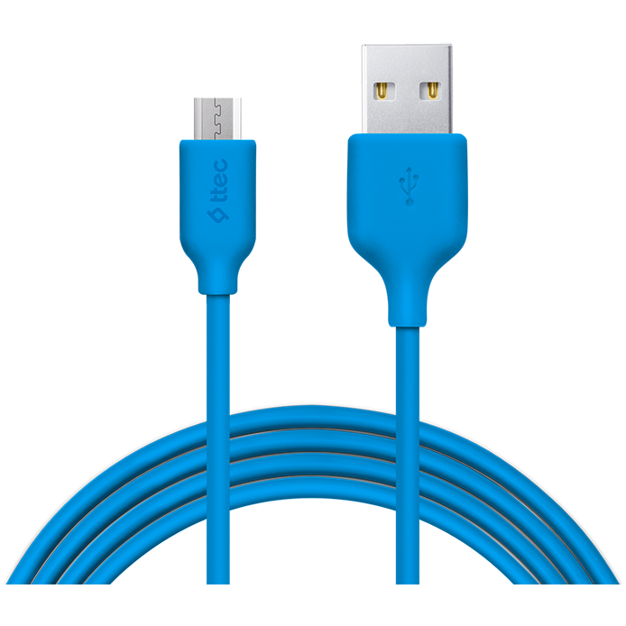 Кабель USB A (M) - microUSB B (M), 1.2м, ttec 2DK7530 Blue - фото 3