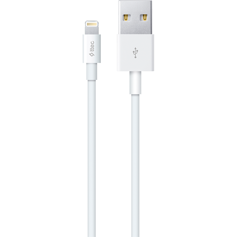 Кабель USB - Lightning, 1м, ttec 2DK7508 White