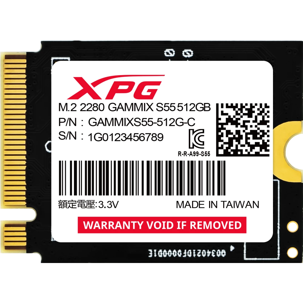 Накопитель SSD 512Gb ADATA XPG Gammix S55 (SGAMMIXS55-512G-C)