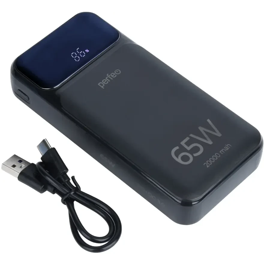 Внешний аккумулятор Perfeo Powerbank Laptop 65W 20000mAh Black - PF_E1636 - фото 2