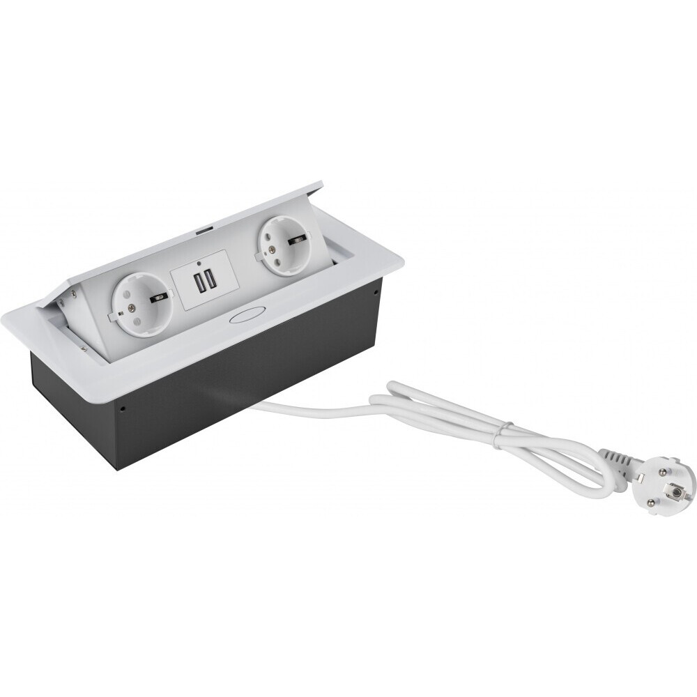 Встраиваемый удлинитель Cactus CS-SOCKET-EU/USBA-WH