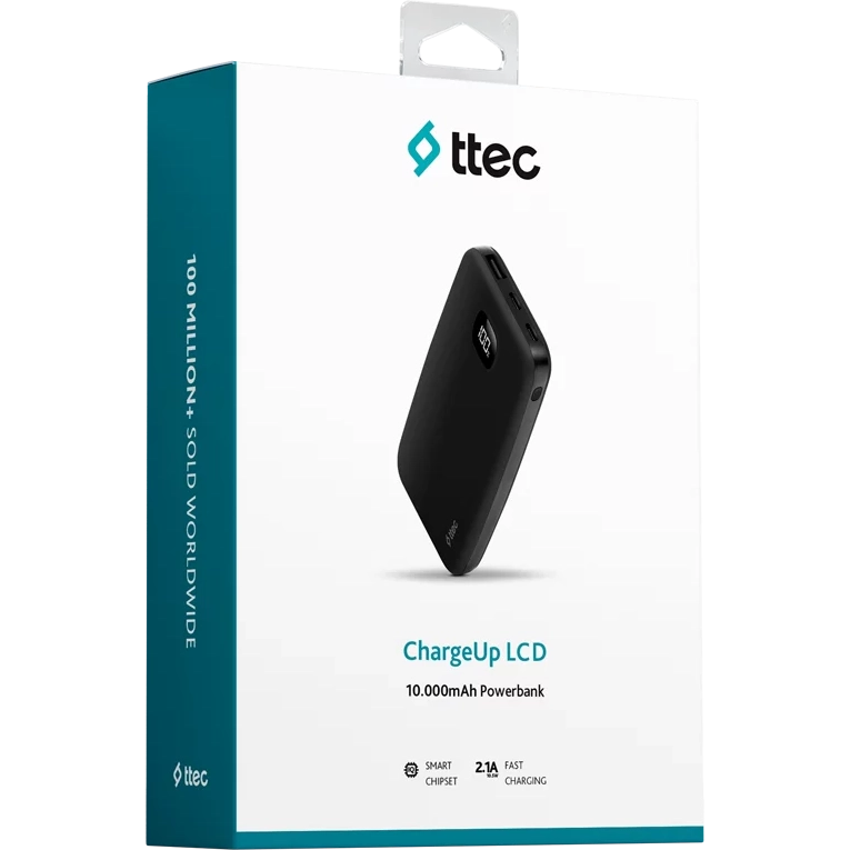 Внешний аккумулятор ttec ChargeUp LCD 10.000 Black - 2BB205 - фото 7