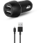 Автомобильное зарядное устройство ttec SmartCharger Duo 3.1A Dual USB + Micro USB Cable Black - 2CKS21M