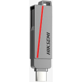 USB Flash накопитель 32GB HIKSEMI DUAL SLIM Grey (HS-USB-E307C/32G/U3)