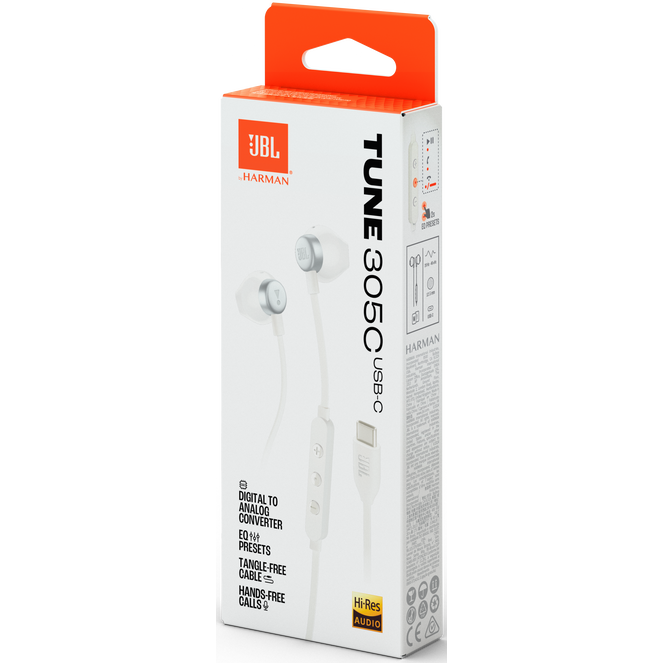 Гарнитура JBL Tune 305C USB-C White - JBLT305CWHT - фото 8