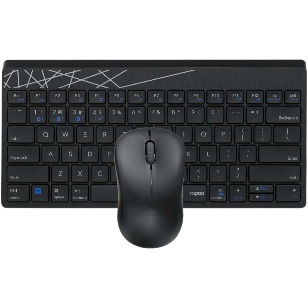 Клавиатура + мышь Rapoo 8000M Black - фото 4