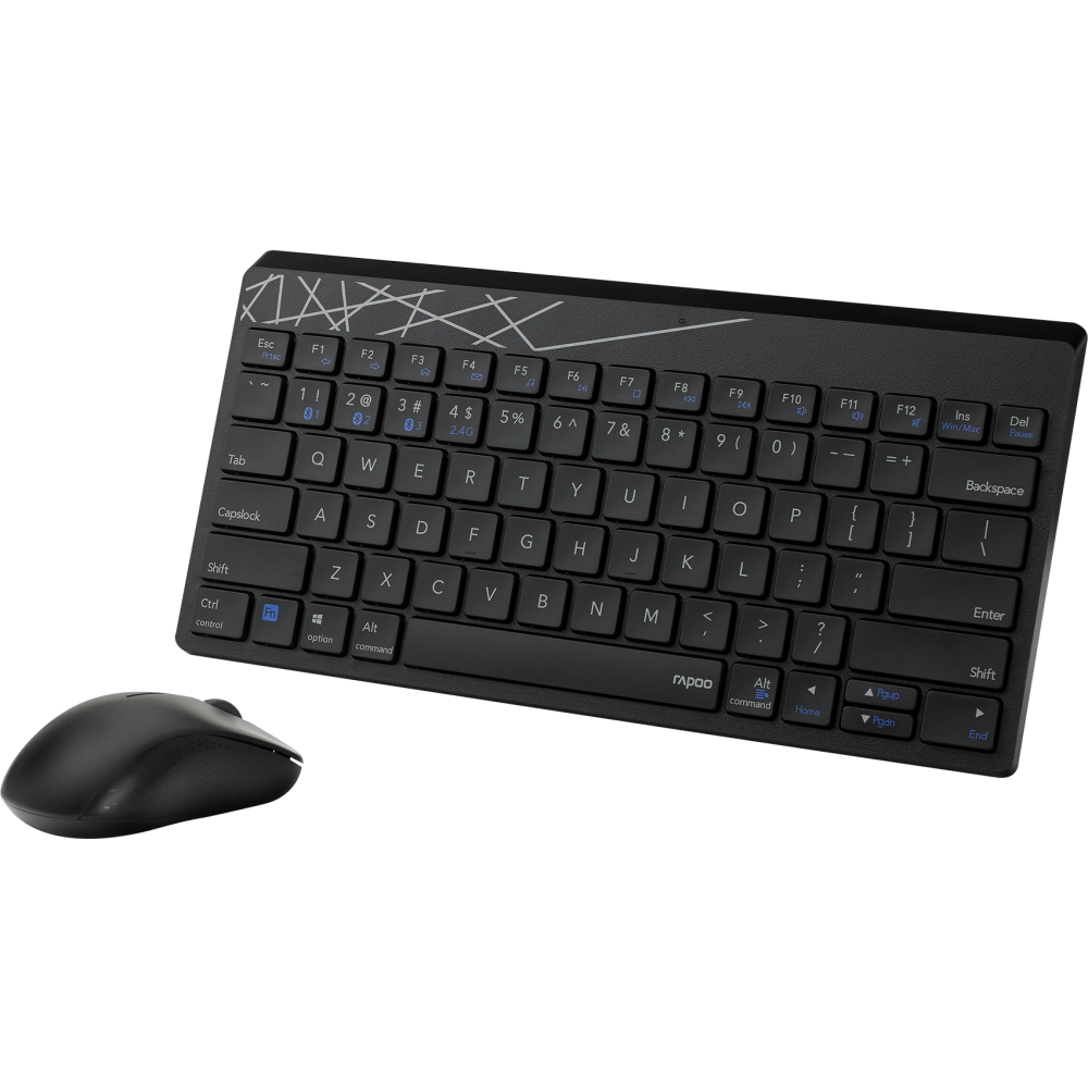 Клавиатура + мышь Rapoo 8000M Black - фото 6