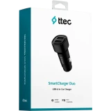 Автомобильное зарядное устройство ttec SmartCharger Duo 3.1A Black (2CKS31)
