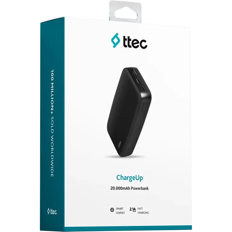 Внешний аккумулятор ttec ChargeUp 20000 Black - 2BB210 - фото 6