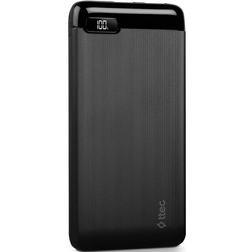 Внешний аккумулятор ttec PowerSlim LCD 20.000 Black - 2BB184 - фото 2