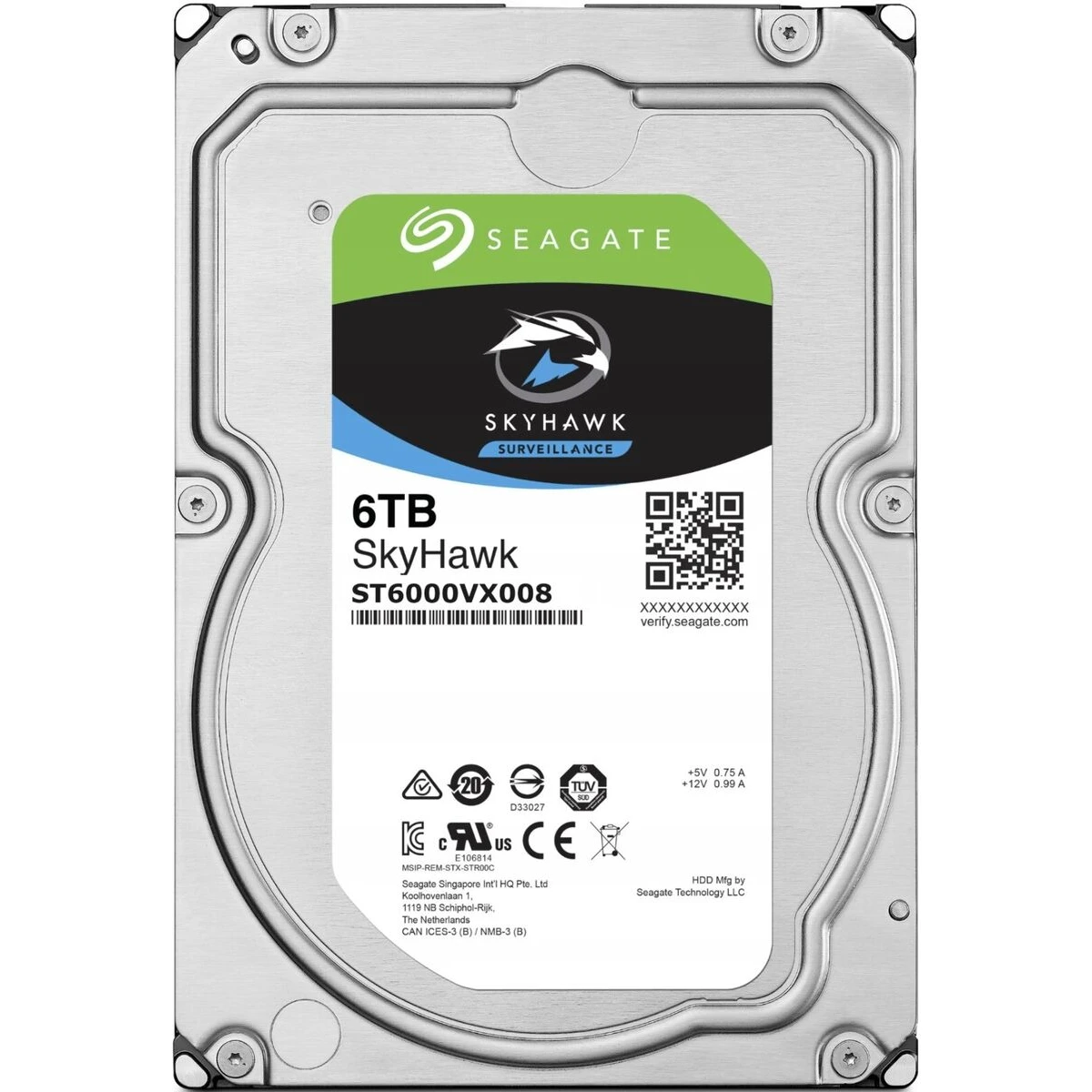 Жёсткий диск 6TB SATA-III Seagate SkyHawk (ST6000VX008)