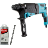 Перфоратор Makita HR2630 + набор буров B-54704 (KIT024)